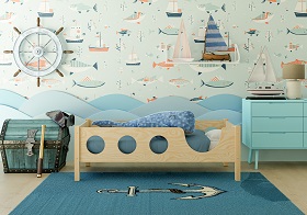 Łóżko dziecięce z barierką